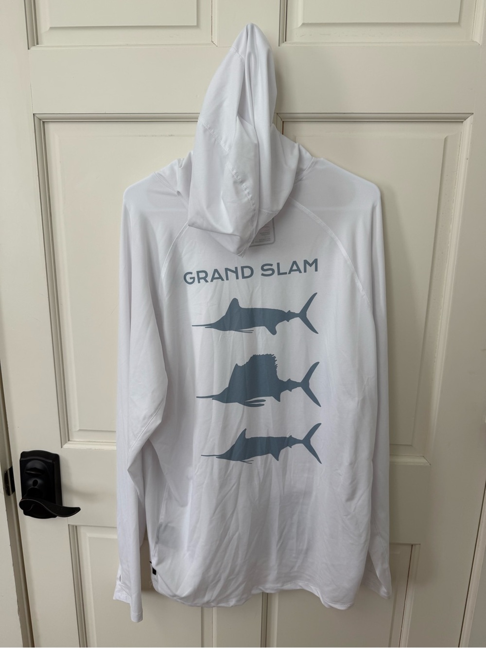Grand Slam Men’s White Hooded Fishing Shirt